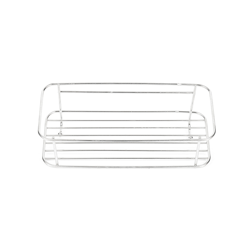 후크가 있는 접착식 스테인레스 스틸 샤워 캐디