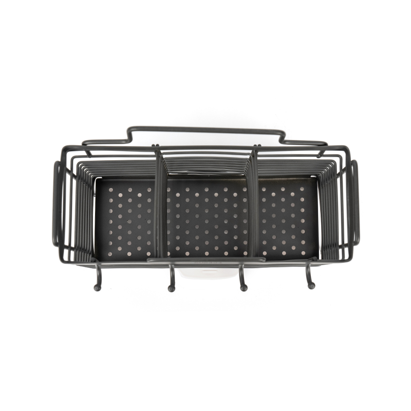 식기 홀더가 포함된 3칸 식기 건조 랙