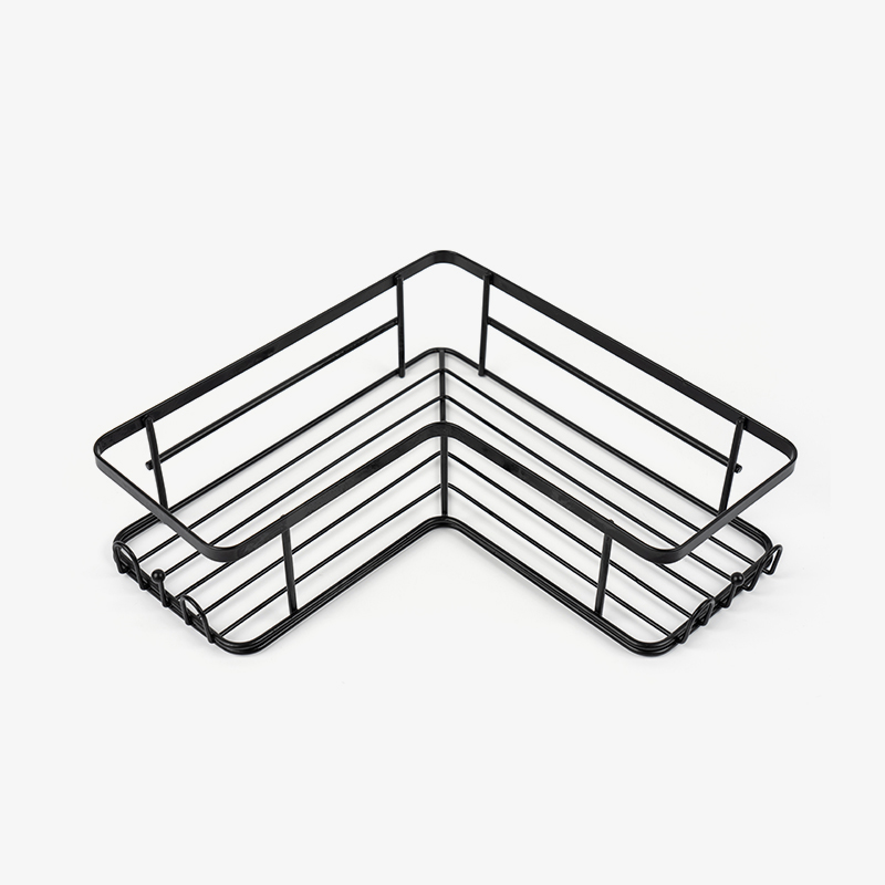 블랙 코너 샤워 캐디 벽걸이형 스테인레스 스틸