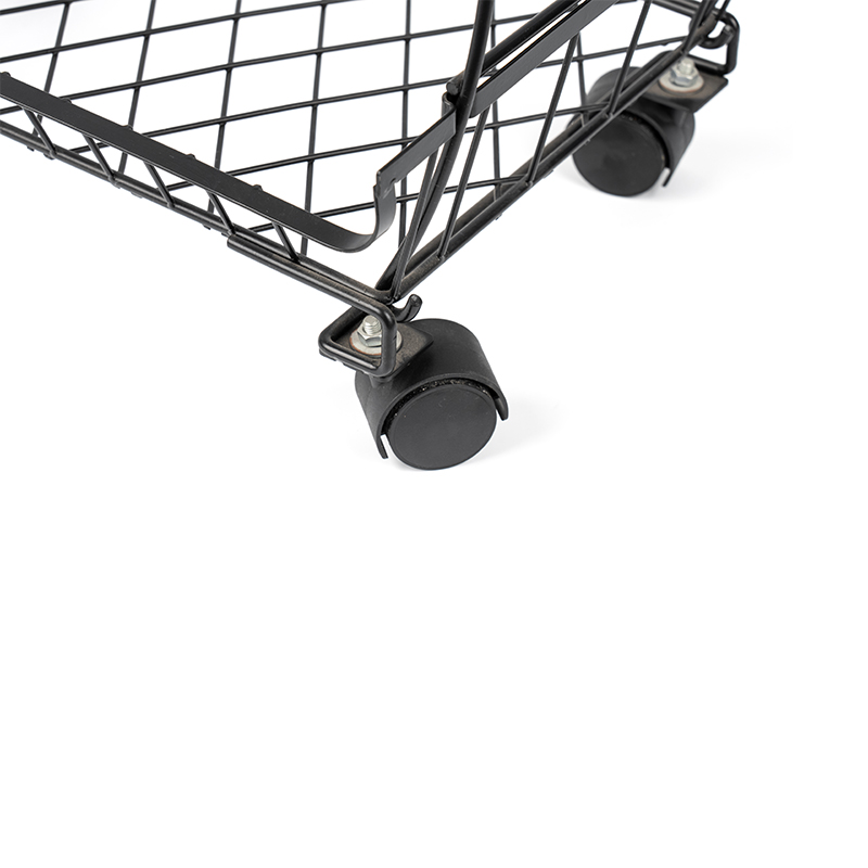 롤링 휠이 있는 4단 쌓을 수 있는 과일 및 야채 바구니