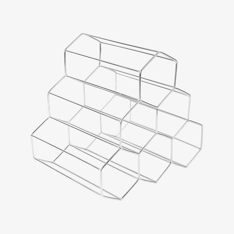 조리대용 3단 독립형 와인병 랙