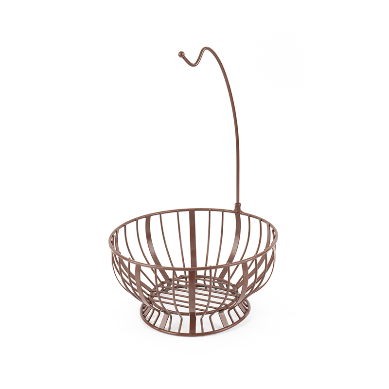 주방용 바나나 걸이가 있는 과일 바구니