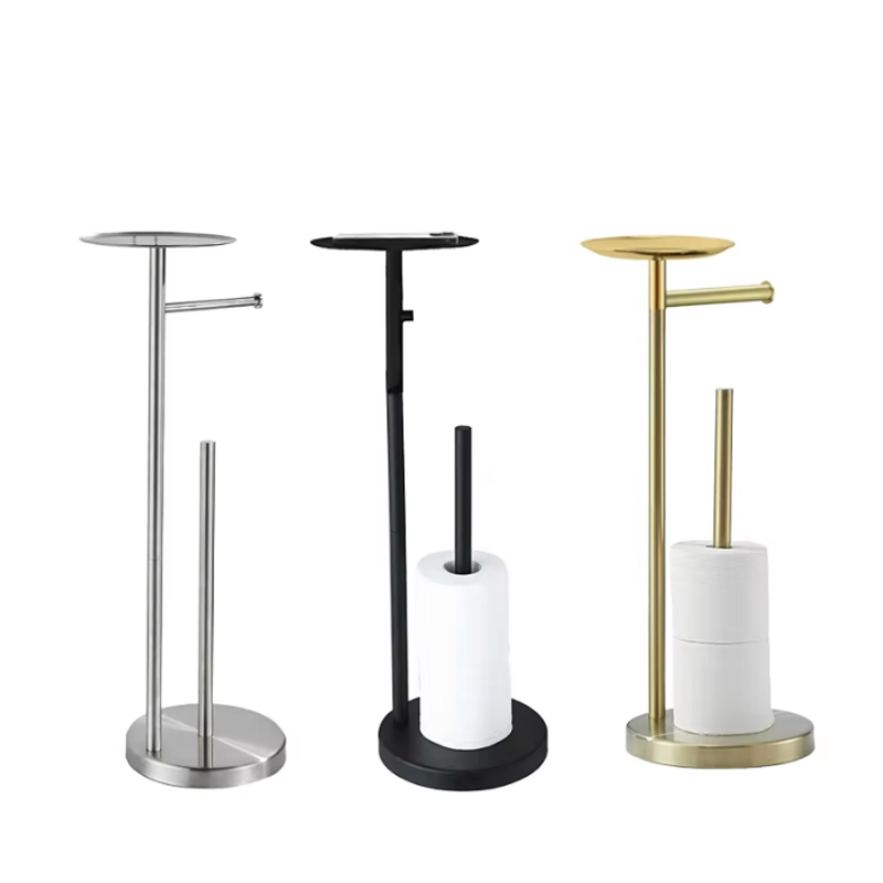 보관 선반이 있는 독립형 화장지 홀더